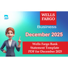 December 2025 Wells Fargo Business Bank Statement Template (Editable PDF) December 2025 Wells Fargo Business Bank Statement Template (Editable PDF)